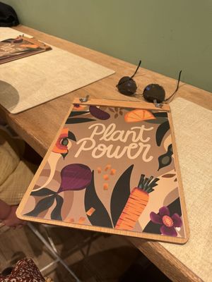Menu  at Alubia plant power in Mallorca