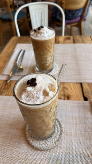Iced Latte Macchiato   at Alubia plant power in Mallorca
