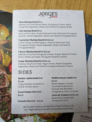 Sharing boards at Jorge's Restaurant in Norwich