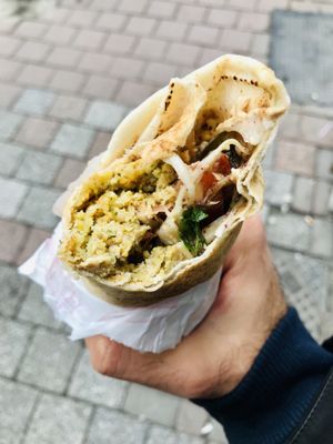 Falafel wrap  at Buuzecedi in Istanbul