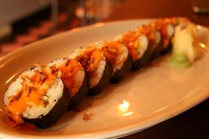 futomaki with tofu & chilli mayo at ŠMAK in Bratislava