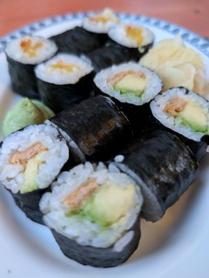 Simple mango and avo rolls at ŠMAK in Bratislava