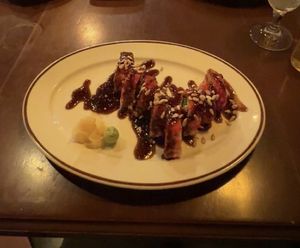 Sushi with fig teriyaki  at ŠMAK in Bratislava