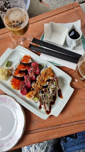 Sushi platter at ŠMAK in Bratislava