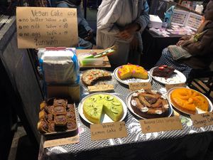 The stall at Vegan Cake in Pai