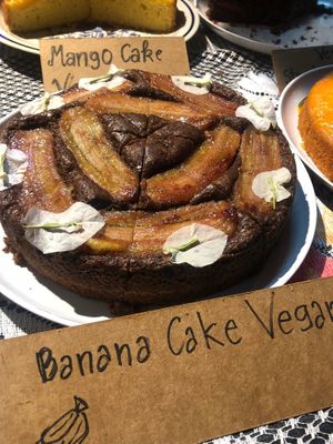 Banana cake at Vegan Cake in Pai