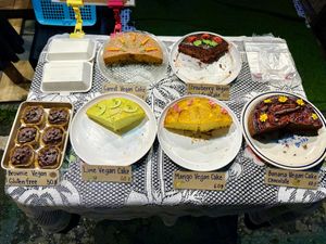Vegan cakes (60 THB/slice), Vegan gluten-free brownies (50 THB/each)  at Vegan Cake in Pai