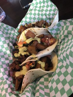 Vegan Korean tacos  at Depot Tavern in Minneapolis