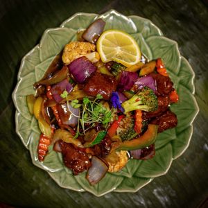  mock lemon chicken at Thaiger in Auckland