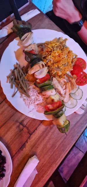 Skewer with vegetables at El Bily in Vinales