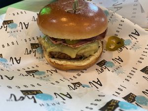 PB&J burger  at Earth Aloha Eats in Kihei