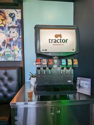 self-serve soda fountain at Earth Aloha Eats in Kihei