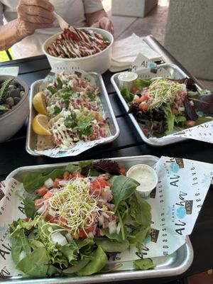Salad, Fish Tacos, Burger Bowl  at Earth Aloha Eats in Kihei