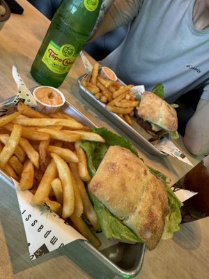 ALOHA burger plus Fries   at Earth Aloha Eats in Kihei