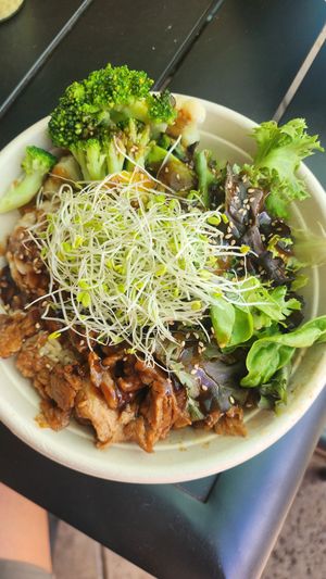 Teriyaki bowl at Earth Aloha Eats in Kihei