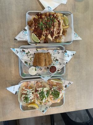 Three dishes  at Earth Aloha Eats in Kihei