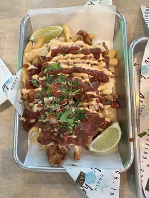 Pulled pork fries  at Earth Aloha Eats in Kihei