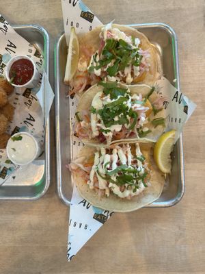 Fish tacos   at Earth Aloha Eats in Kihei