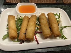 Vegan spring rolls - very good  at SomTum Thai in Wellington