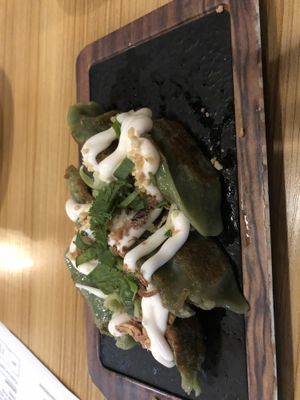 Og dumplings  at Hide Out in Wellington