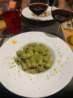Pistachio pesto pasta ! INCREDIBLE at Fabbrica del Grano - Grani Antichi in Milan