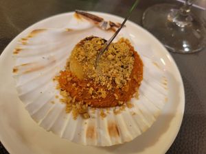 Vegan scallop at Fabbrica del Grano - Grani Antichi in Milan