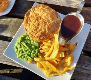 Beetroot and veggie pie- very generous portion and perfect thick gravy! at The Plough in Sheffield