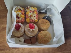 Vegan cream tea selection for Mother's Day at Piper's Bakery in Frome