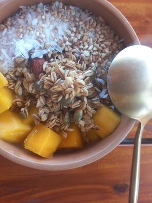 salted peanut butter smoothie bowl (small) at Feed your Soul in Phan Thiet