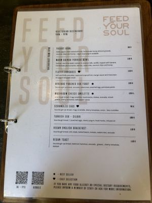 Menu  at Feed your Soul in Phan Thiet