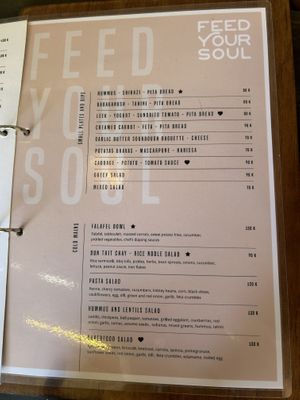 Menu  at Feed your Soul in Phan Thiet