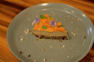 Amar-cheese
It is a unique dessert, because it is gluten and sugar free.

 at Coraje Vegan in Medellin