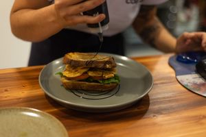 Mama Mia Toast  at Coraje Vegan in Medellin