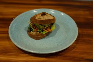 Salvaje Toast at Coraje Vegan in Medellin