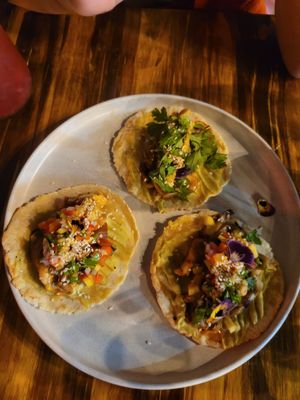 tacos at Coraje Vegan in Medellin