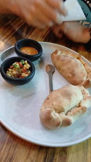 Empanadas at Coraje Vegan in Medellin