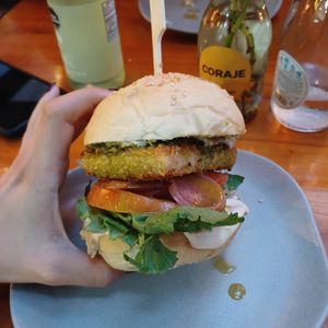 Sándwich de tofu at Coraje Vegan in Medellin