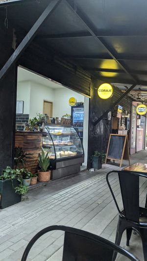 Storefront at Coraje Vegan in Medellin