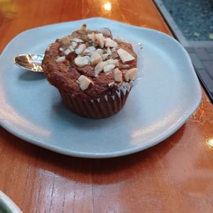 Muffin de banano con nueces 10/10 at Coraje Vegan in Medellin