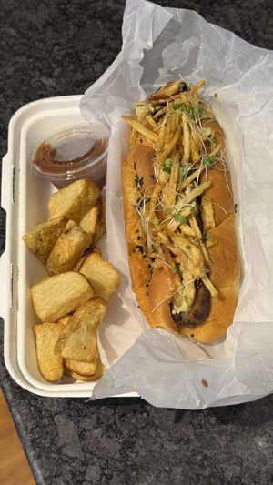 Choripan  at Coraje Vegan in Medellin