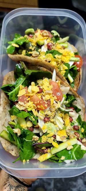 Dosas! Rellenas con ensalada crunchi #Veganuary at Alimentum in Malaga