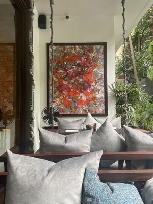 Swinging table   at Jaya House River Park in Siem Reap