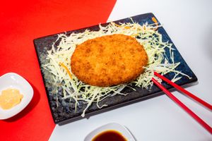 Tonkatsu - Soya-based vegan deep-fried cutlet. at ARITO - Japanese Vegetarian Fusion in Bangkok