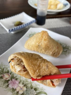 Inari filled with mushrooms and rice   #Veganuary at ARITO - Japanese Vegetarian Fusion in Bangkok