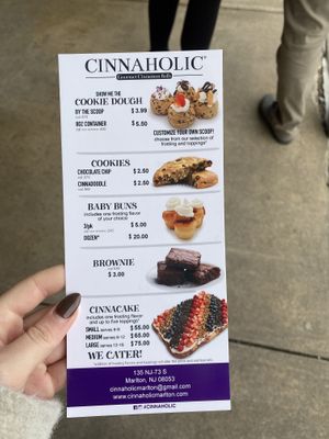 Menu  at Cinnaholic in Marlton