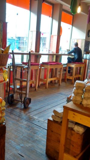 A quick bite with a view. at Earthy - Canonmills in Edinburgh