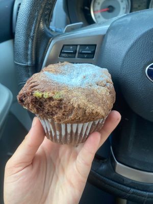 Chocolate espresso muffin at Acoustic Java in Worcester
