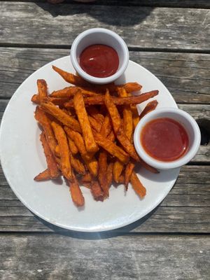 Kumara fries at Otehei Bay in Northland
