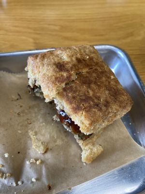 Awesome “sausage” biscuit   at LuLu's in Memphis