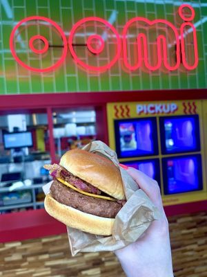 Ranchero burger   at Earth Burger - Oomi Kitchen  in Dallas